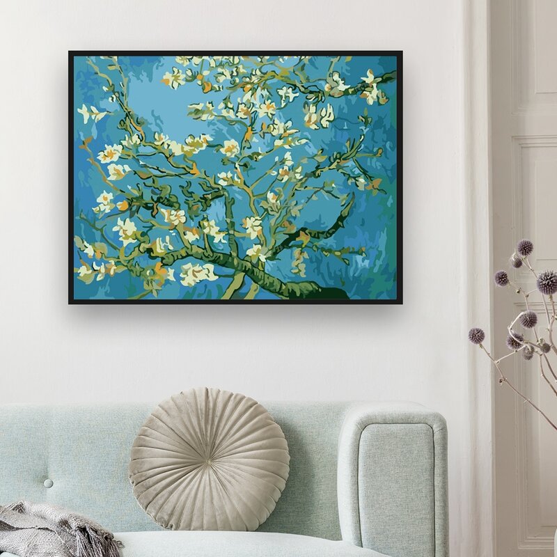 

Flower Print DIY Diamond Unframed Painting, Multicolor