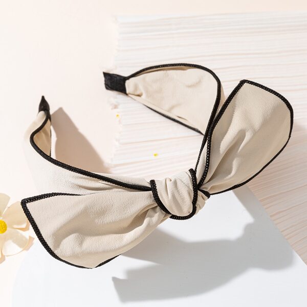 

Bow Decor Headband, White