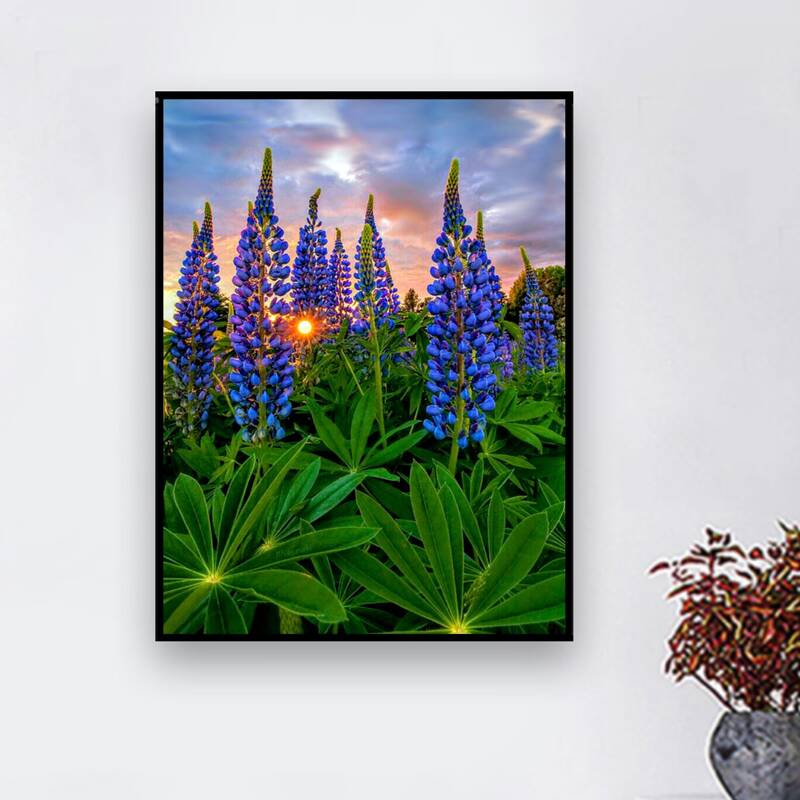 

Lavender Print DIY Diamond Unframed Painting, Multicolor