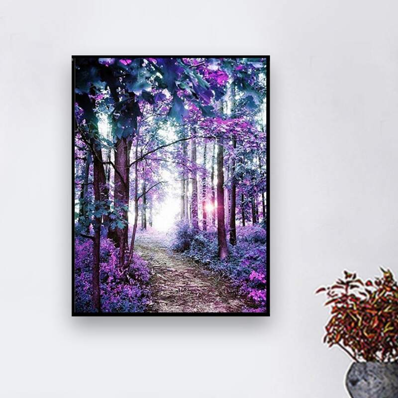 

Forest Print DIY Diamond Unframed Painting, Multicolor