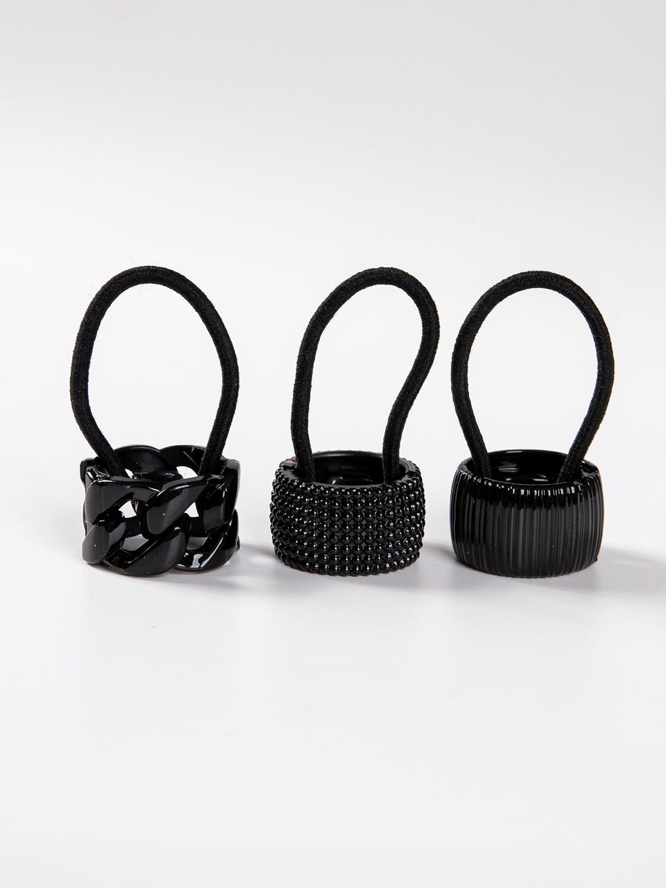 3pcs Chain Decor Hair Tie Casual Ponytail Holders Hair Elastics Hair Rubber Bands Scrunchies Hair Rope Elastic Hair Tie, Hair Bobbles Hair Accessories Head Accessories Elastic Band Holiday Accessories,Festival,Party