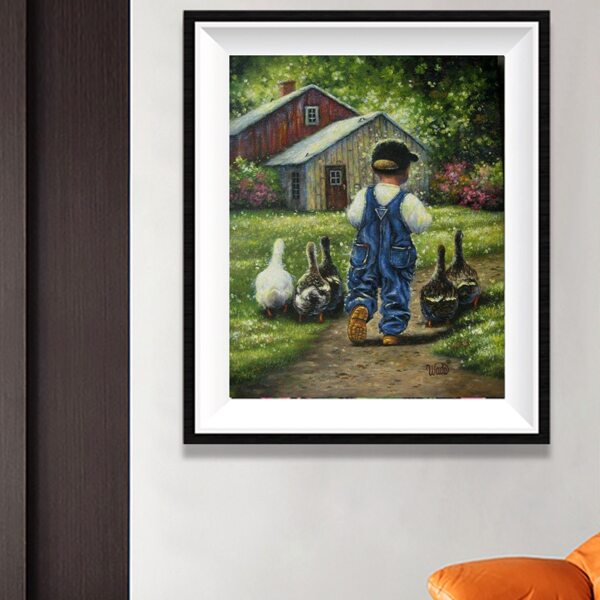 

Boy Print DIY Diamond Unframed Painting, Multicolor