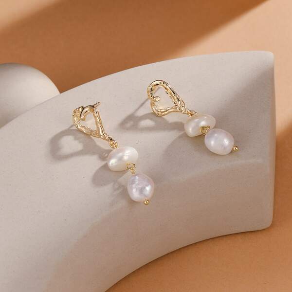

14K Gold Plated Natural Pearl Earrings