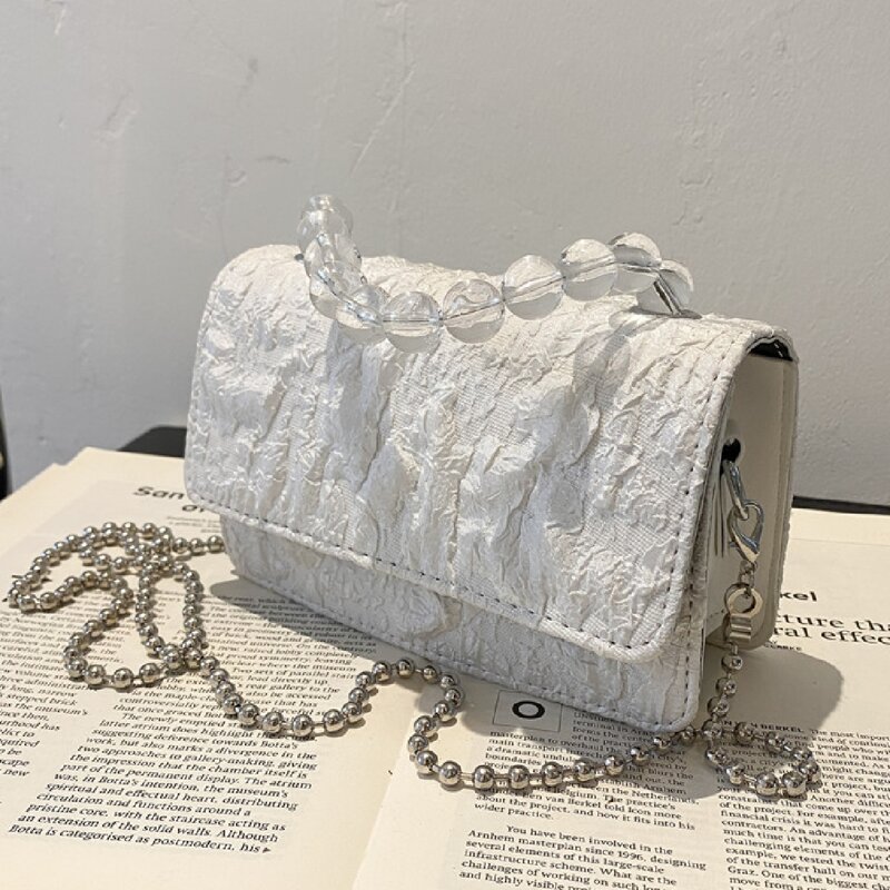 

Flap Satchel Bag, White
