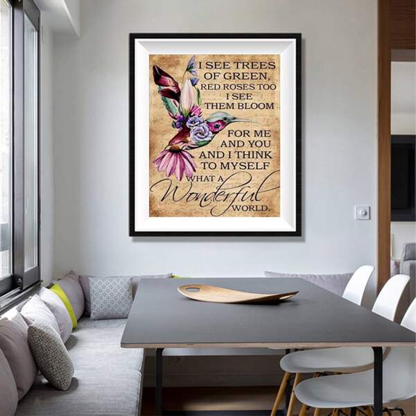 

Bird Print DIY Diamond Unframed Painting, Multicolor