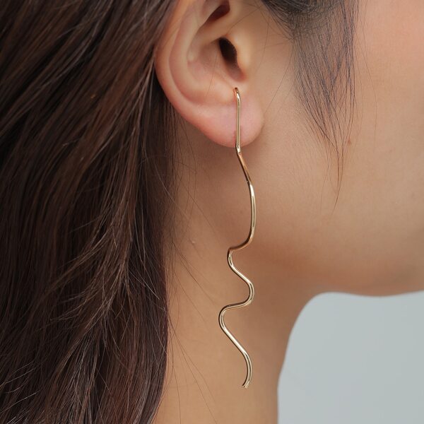 

1pairs Solid Spiral Earrings, Gold