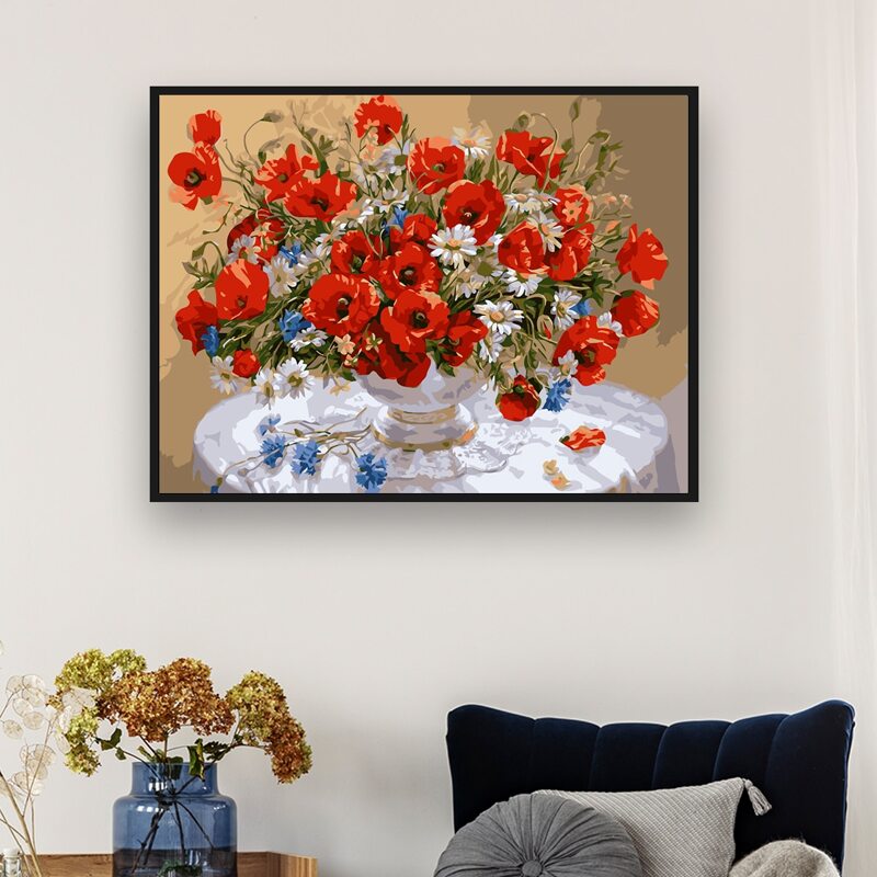 

Floral Pattern DIY Diamond Painting Without Frame, Multicolor