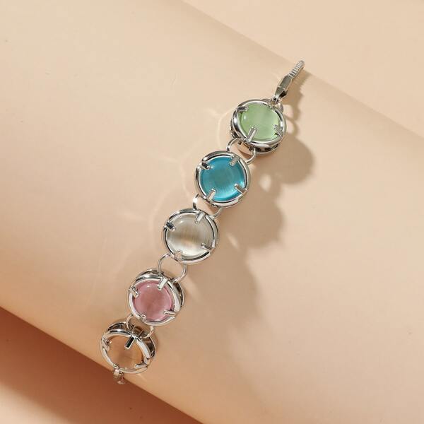 

Gemstone Decor Bracelet, Multicolor