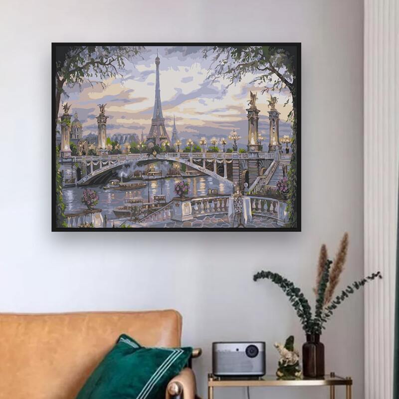 

Building Pattern DIY Diamond Painting Without Frame, Multicolor