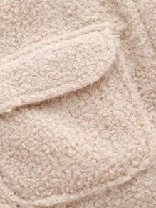 Toddler Boy Jackets Nút Túi màu trơn Giải trí - Màu be - Xem 3