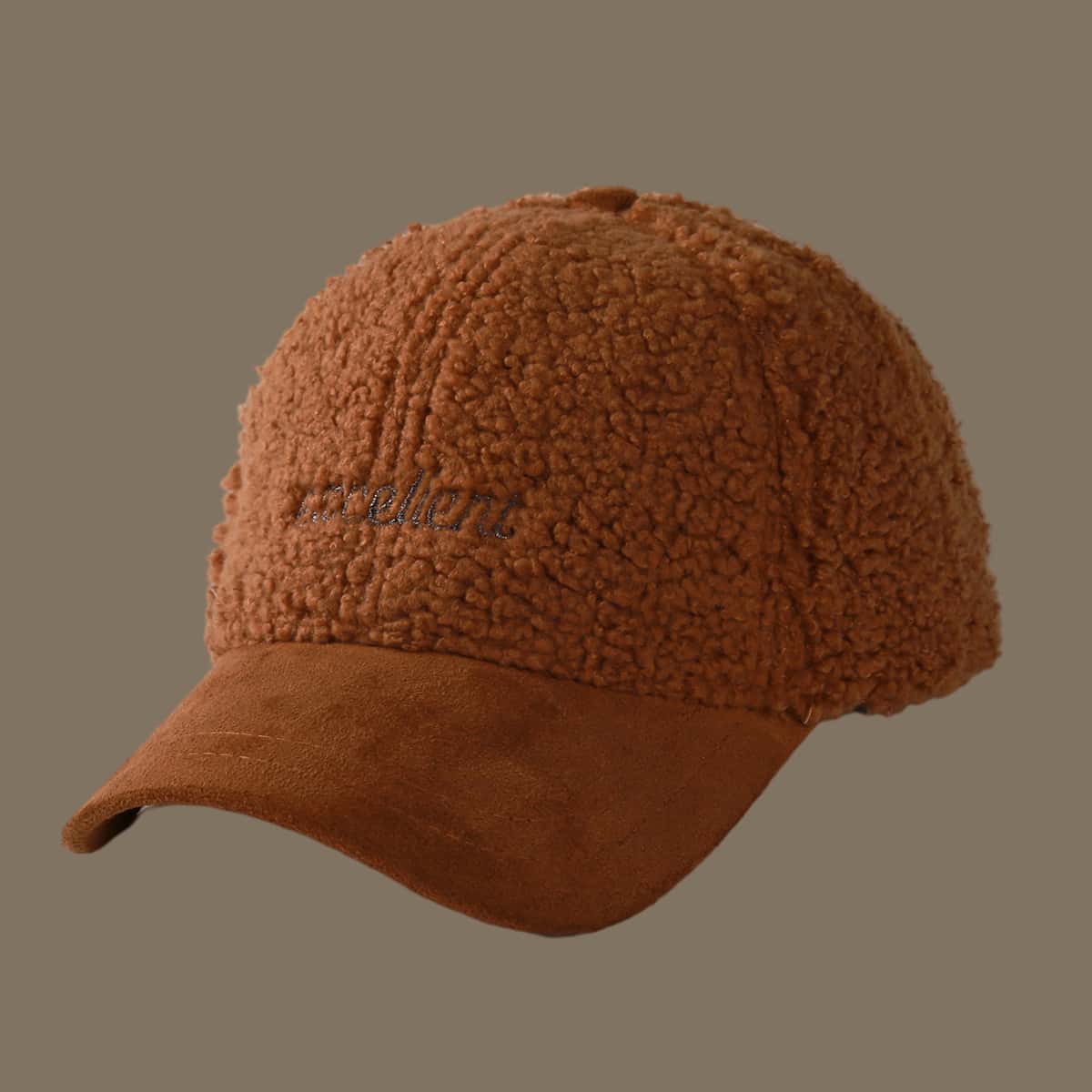 

Toddler Kids Fuzzy Baseball Cap, Coffee brown