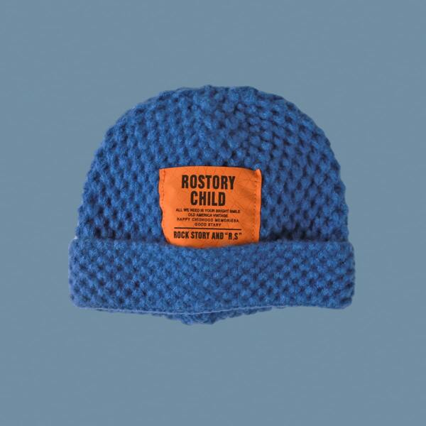 

Toddler Boys Label Decor Beanie, Blue