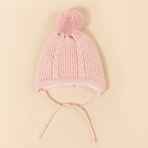 

Toddler Girls Pom Pom Beanie, Pink