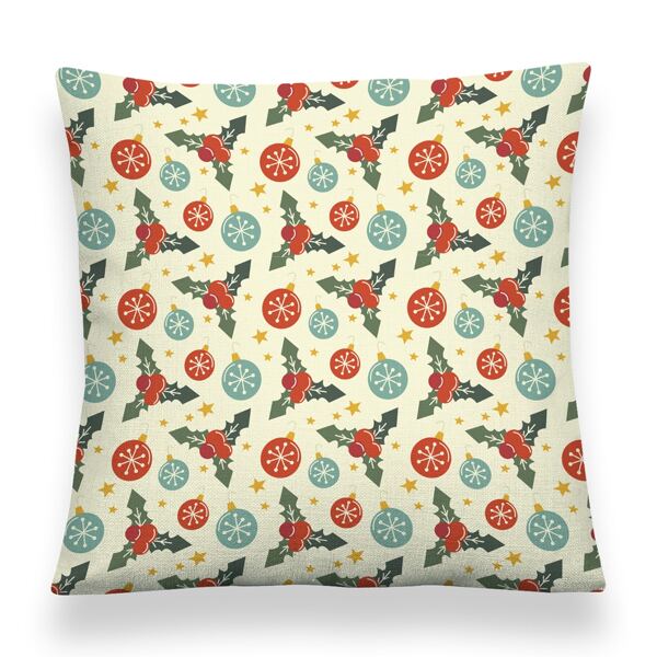 

Christmas Print Waterproof Outdoor Cushion Cover Without Filler, Multicolor