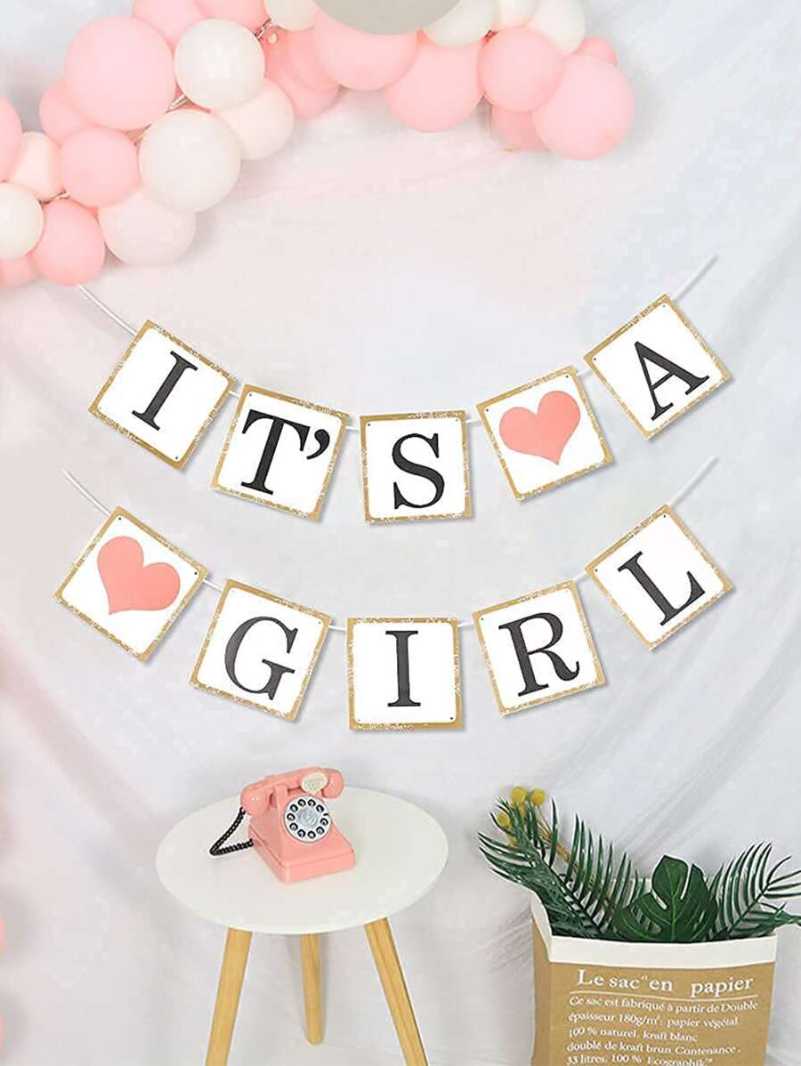 1pc Gender Reveal Party Hanging Banner Decoration - Multicolor - View 1