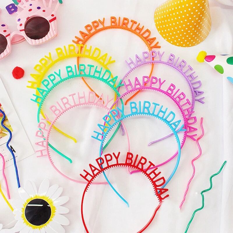 

5pcs Slogan Graphic Random Color Hair Band, Multicolor