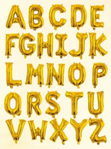 1 quả bóng bay lá chữ vàng hồng 32 inch, trang trí cho sinh nhật, đám cưới - Vàng - Xem 1