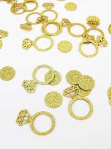 1pack Ring Shaped Throwing Confetti, Modern Glitter Detail Throwing Decoration For Wedding,Christmas