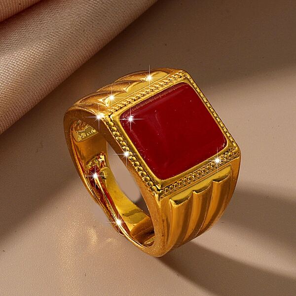 

Gemstone Decor Ring, Gold
