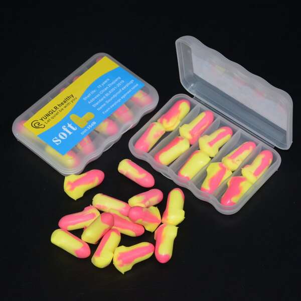 

10pcs Sound Proof Earplug, Multicolor