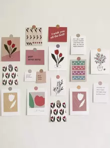 17入組藝術圖案貼紙 - 彩色 - 查看 1