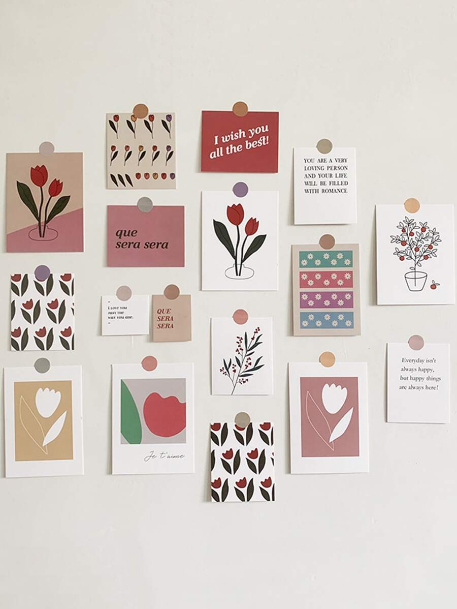 17入組藝術圖案貼紙 - 彩色 - 查看 1