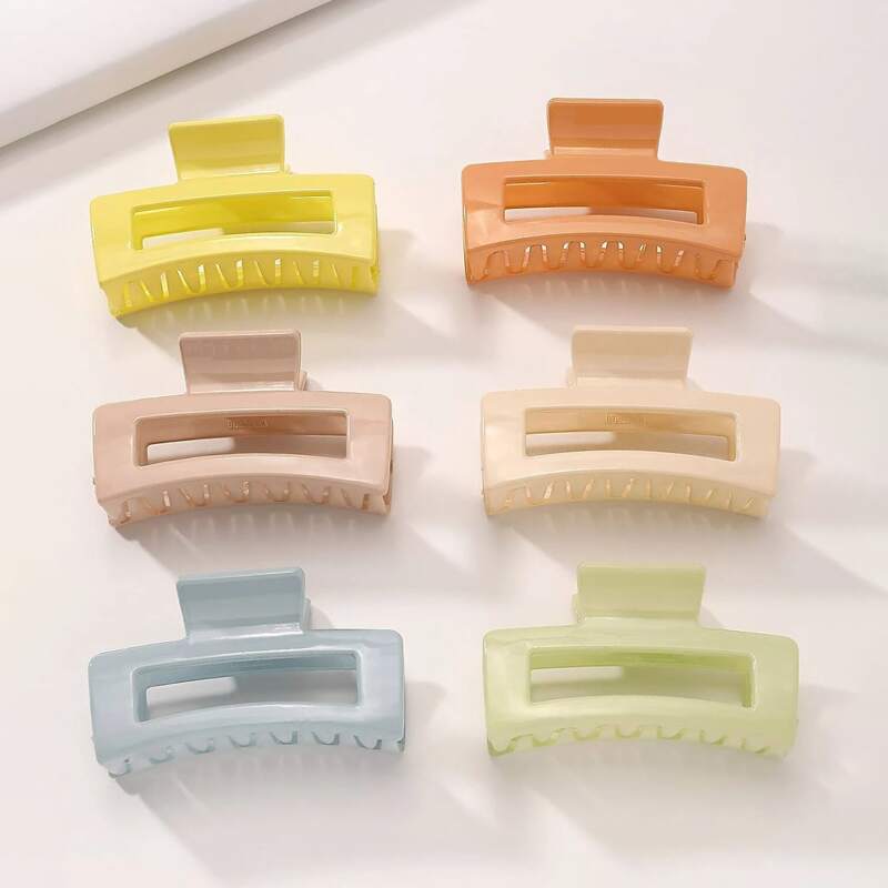 

2pcs Random Simple Hair Claw, Multicolor
