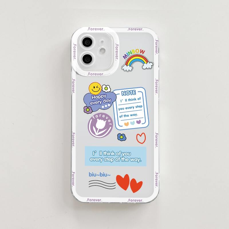 

Letter Graphic Phone Case, Clear