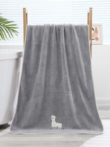 1pc Cartoon Alpaca Embroidery Towel - View 1