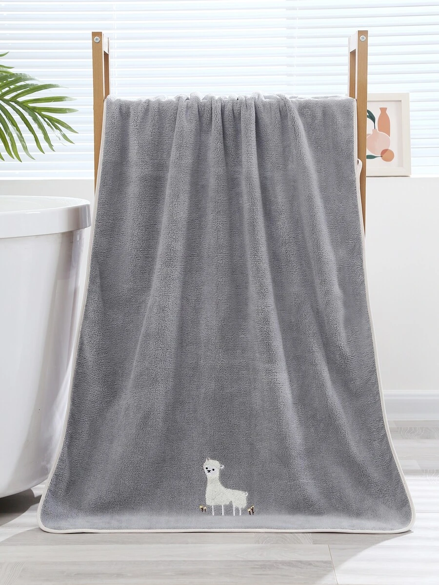 1pc Cartoon Alpaca Embroidery Towel - View 1