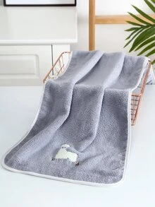 1pc Cartoon Alpaca Embroidery Towel - View 2
