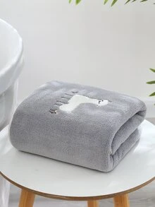 1pc Cartoon Alpaca Embroidery Towel - View 3