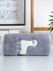 1pc Cartoon Alpaca Embroidery Towel - View 4