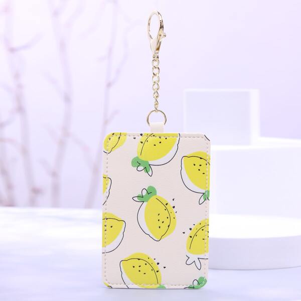 

Lemon Pattern Card Holder, White