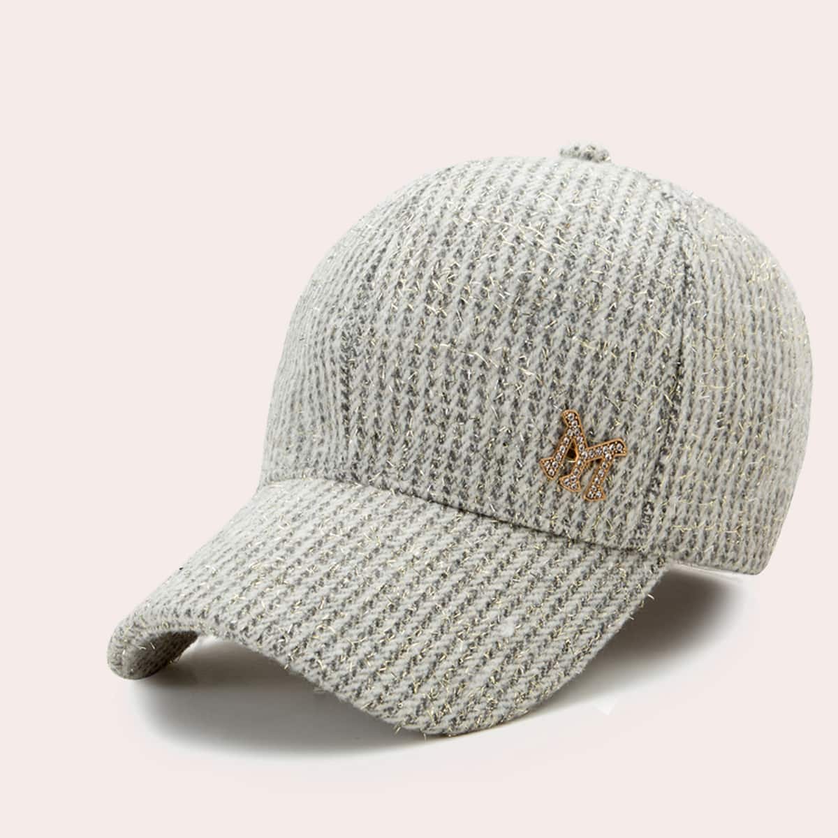 

Letter Design Baseball Cap, Beige