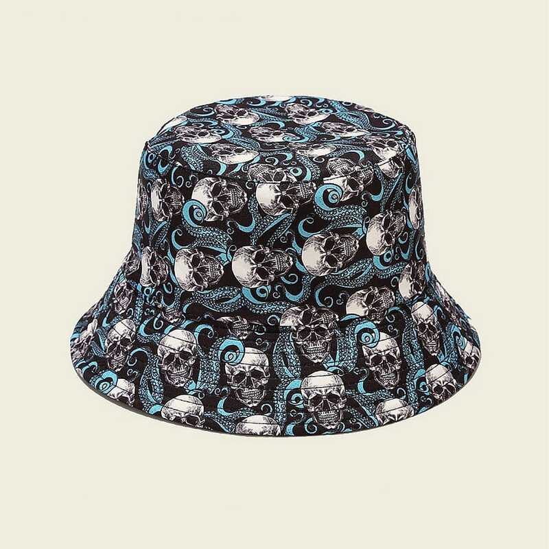 

Skull Graphic Bucket Hat, Multicolor