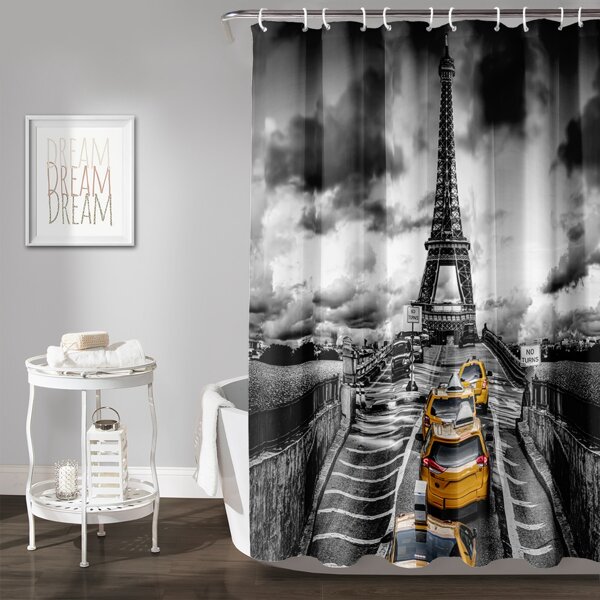 

Eiffel Tower Print Shower Curtain, Multicolor