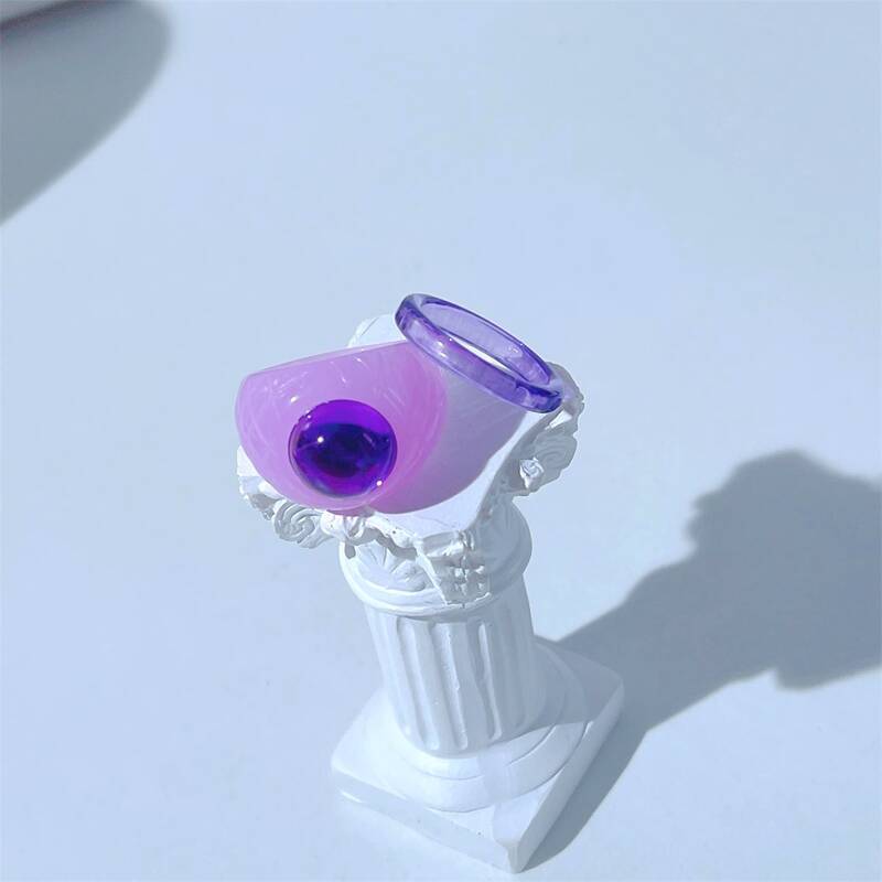 

3pcs Geo Decor Ring, Purple