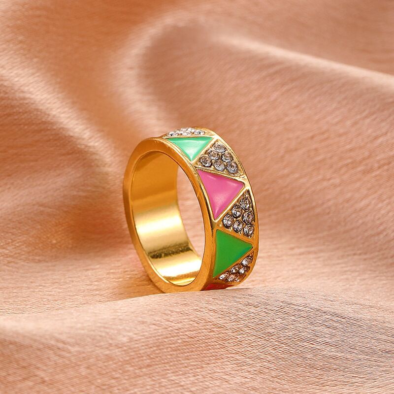 

Rhinestone Decor Ring, Multicolor