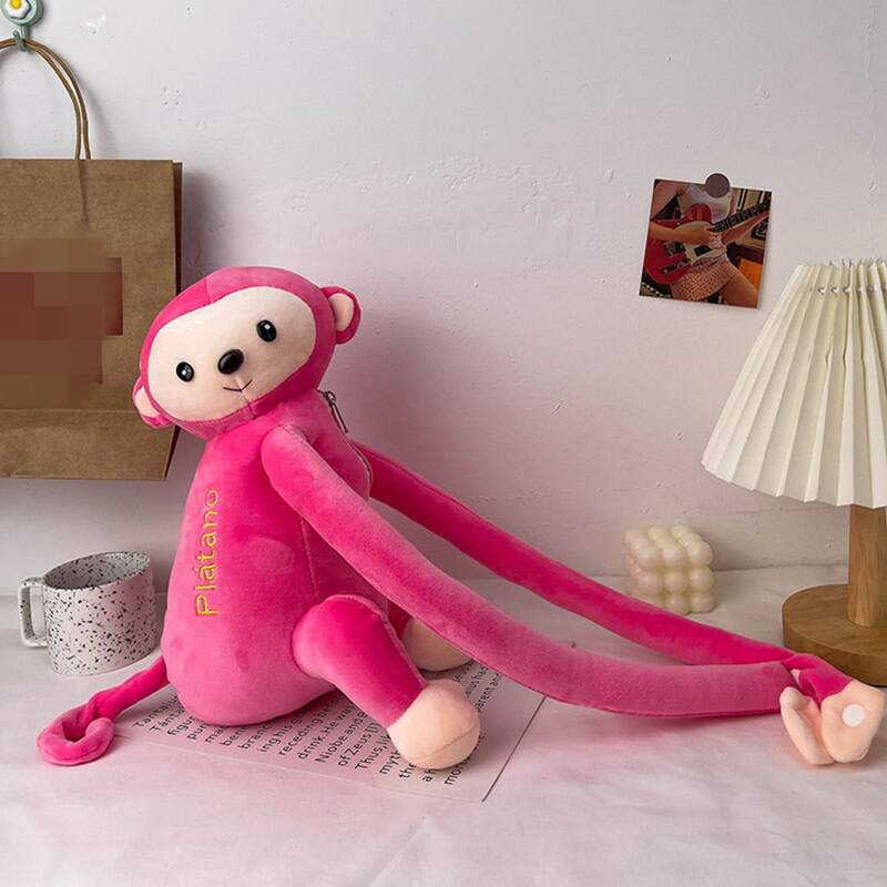 

Monkey Shaped Crossbody Bag, Hot pink