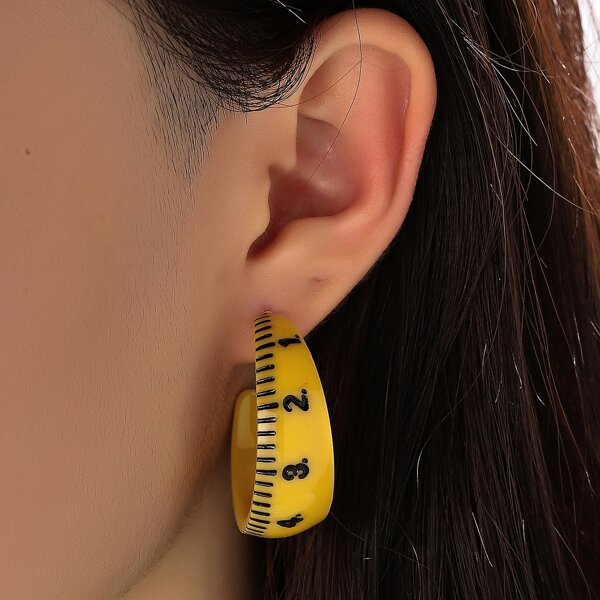 

Acrylic Open Hoop Earrings, Multicolor