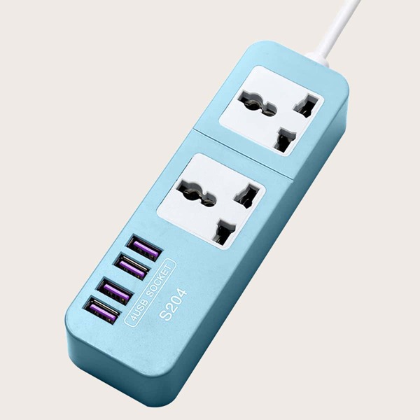 

1pc Power Strip, Blue