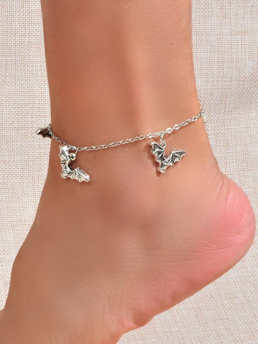 Halloween Bat Charm Anklet