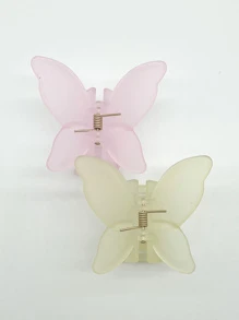 2 cái Bướm Trang Trí Tóc Claw - Nhiều màu - Xem 1