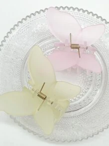 2 cái Bướm Trang Trí Tóc Claw - Nhiều màu - Xem 3