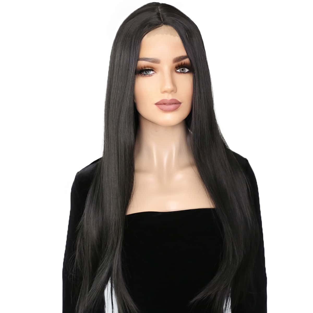 

Long Straight Lace Front Wig, Black