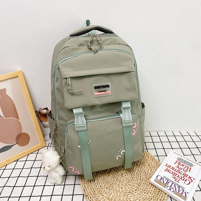 

Cartoon Graphic Backpack, Green