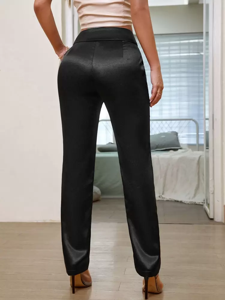 Slant Pocket Straight Leg Pants