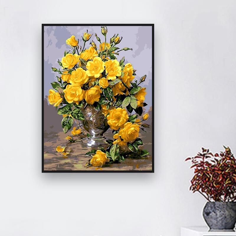 

Sunflower Print DIY Diamond Unframed Painting, Multicolor