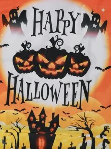 男童万圣节印花卫衣 - 橘色 - 查看 4